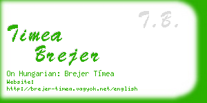 timea brejer business card